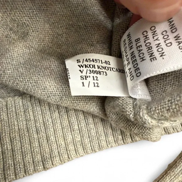 Banana Republic Grey Cotton Knot Front Cardigan | Size S | Preppy Workwear - Picture 6 of 8